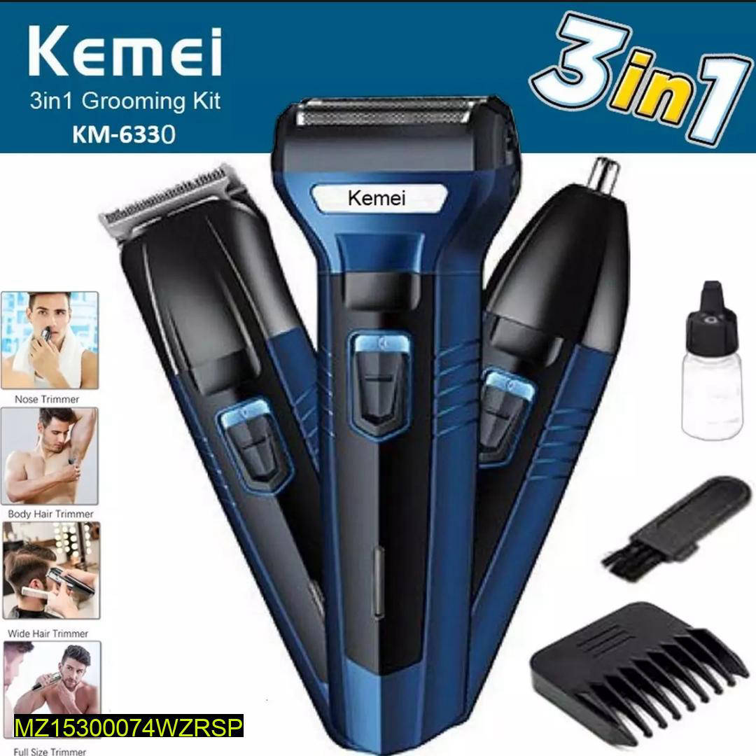 Kemei 3in1 Rechargeable Electric Shaver