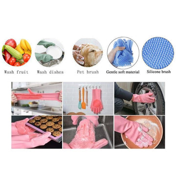 Washing Gloves Silicone Dish Washer, Hand Gloves For Cleaning