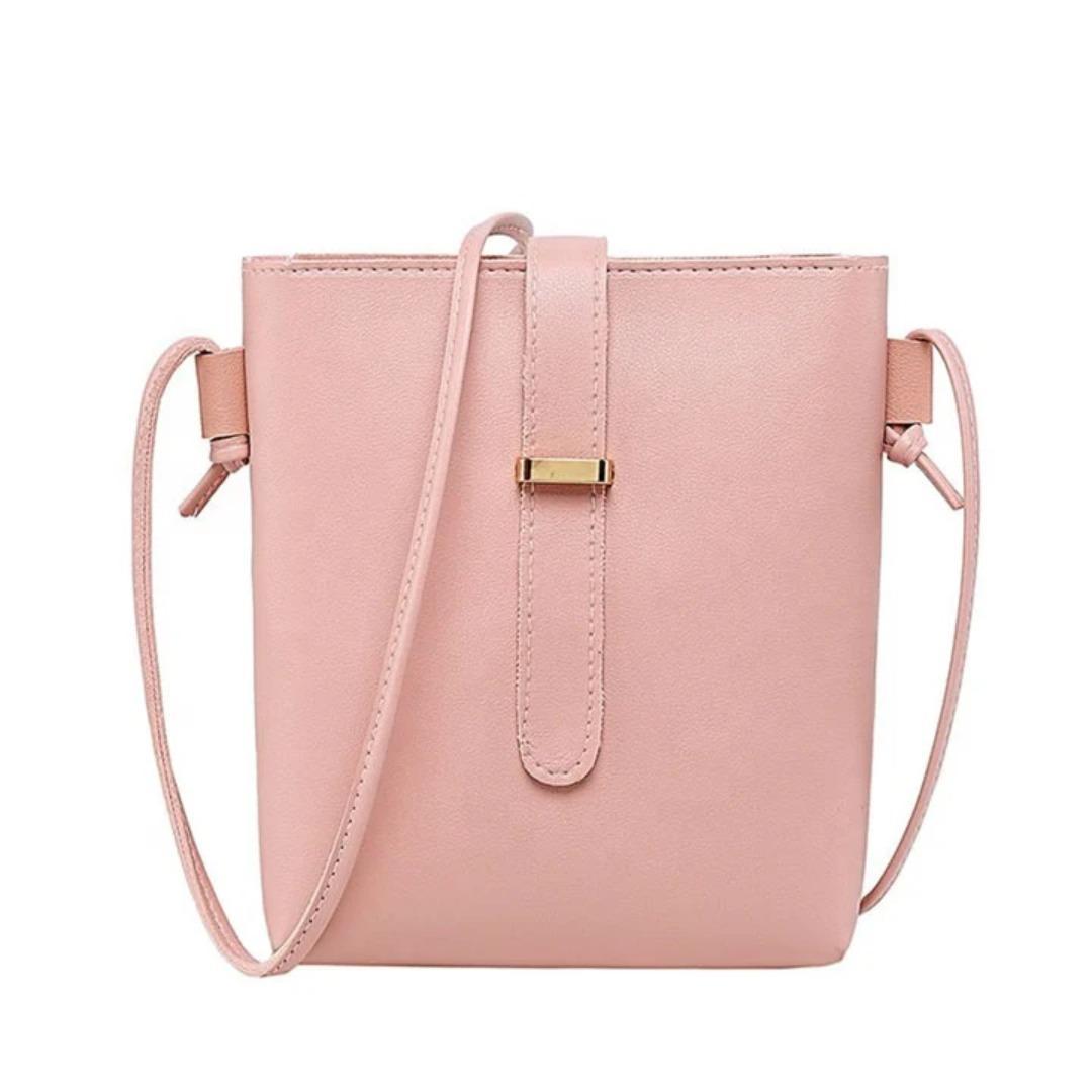 Stylish Grils Mini Crossbody Bag-1 Pc Pink PU